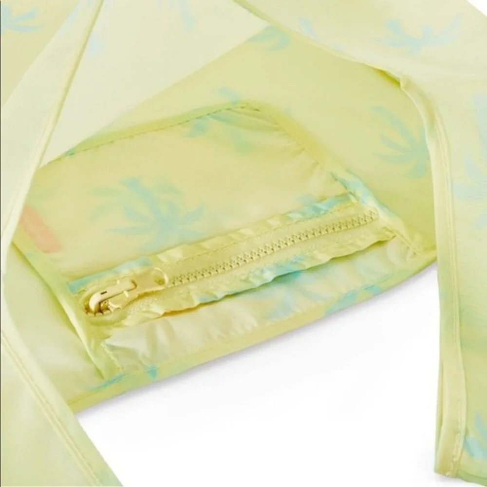 NWT Stoney Clover Lane x Target Reusable Tote Bag Light Yellow/Green Palm Trees